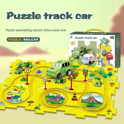 🧩Kinder Lernspielzeug Puzzle-Autobahn-Spielset🧩