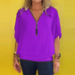 🔥Großer Verkauf 49% RABATT💟Damen Chiffon Zip-up-Ausschnitt Casual Top