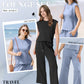💕50% OFF🌺2025 Neue Frauen Casual Cap Sleeve Top Wide Leg Crop Pants Zweiteilige Sets