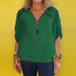 🔥Großer Verkauf 49% RABATT💟Damen Chiffon Zip-up-Ausschnitt Casual Top