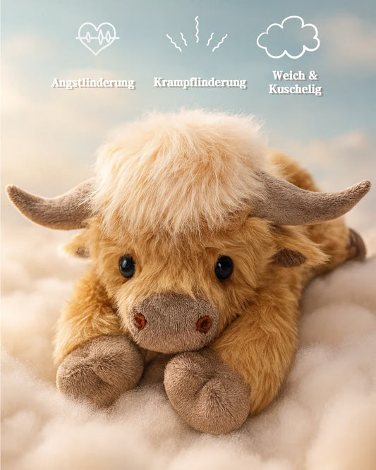 🔥Heißer Verkauf 49% Rabatt🎁Niedliches Zeichentrick-Highland-Kuh-Kuscheltier🐂