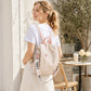 Rucksack aus wasserfestem Oxford-Stoff mit Blumenstickerei