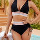 🩷HEISSER VERKAUF 49% RABATT🩷Patchwork-Bikini mit V-Ausschnitt, 2-teiliges Set👙