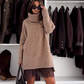 🔥Solange der Vorrat reicht 40 % Rabatt!🎉Damen-Rollkragenpullover-Minikleid-Set