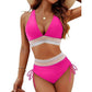 🩷HEISSER VERKAUF 49% RABATT🩷Patchwork-Bikini mit V-Ausschnitt, 2-teiliges Set👙
