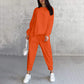 💥Frühherbst-Specials 49% RABATT💕Damen Langarm-Sweatshirts mit unregelmäßigem Saum & Hosen-Set