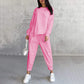 💥Frühherbst-Specials 49% RABATT💕Damen Langarm-Sweatshirts mit unregelmäßigem Saum & Hosen-Set