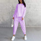 💥Frühherbst-Specials 49% RABATT💕Damen Langarm-Sweatshirts mit unregelmäßigem Saum & Hosen-Set