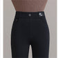 Damen Hoch Taille Schlank Dehnen Warme Röhrenjeans