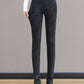 Damen Hoch Taille Schlank Dehnen Warme Röhrenjeans