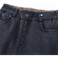 Damen Hoch Taille Schlank Dehnen Warme Röhrenjeans