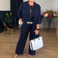 ⏳Begrenzte Zeit 70% Rabatt💥Elegantes 3-teiliges Set: Langer Cardigan, Oberteil und Hose