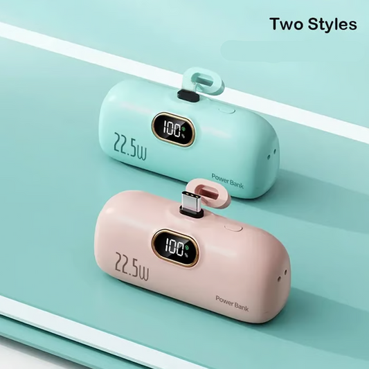 🔋 60% RABATT! 📱 Mini-Powerbank 5000mAh – Tragbar, Schnellladung & Perfekt für Unterwegs ✨