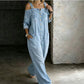 🔥Zeitlich begrenztes Angebot – Locker geschnittener Jumpsuit mit weitem Bein und Taschen