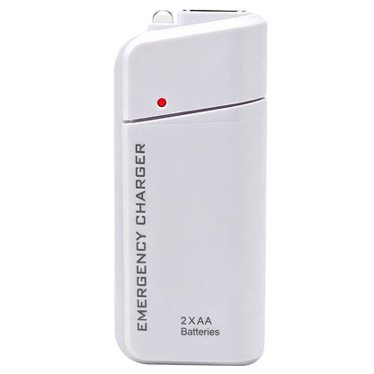 💥💥Heute 50 % Rabatt!📱🔋Tragbares Notfall-Ladegerät für Mobiltelefone – Powerbank mit AA-Batterien und LED-Taschenlampe