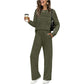 📢📢50%Rabatt!!! & Free Shipping Today🎉Set für Damen mit Rundhals-Top und Kordelzughose
