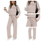 📢📢50%Rabatt!!! & Free Shipping Today🎉Set für Damen mit Rundhals-Top und Kordelzughose