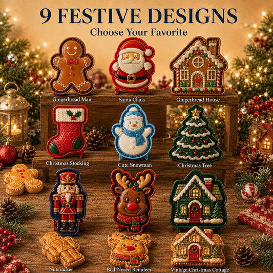 🔥🎁 🥳🎄 Weihnachtliches geprägtes Mini‑Kuchenförmchen‑Set | 8 festliche Motive für die Weihnachtsbäckerei
