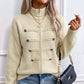 Lässige Damen-Strickjacke mit doppeltem Reißverschluss