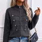 Lässige Damen-Strickjacke mit doppeltem Reißverschluss