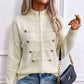Lässige Damen-Strickjacke mit doppeltem Reißverschluss