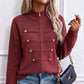 Lässige Damen-Strickjacke mit doppeltem Reißverschluss