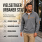Herren-Pullover mit Viertelreißverschluss und warmer Fütterung