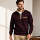 Herren-Pullover mit Viertelreißverschluss und warmer Fütterung