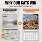 🐱 JETZT 50% RABATT! 2027 Lustiger Katzen-Wandkalender – Humorvoller Kitty-Foto-Schreibtischkalender, großes monatliches Raster, Doppelspiralbindung, niedliche Katzenkunstdekoration für Zuhause und Büro