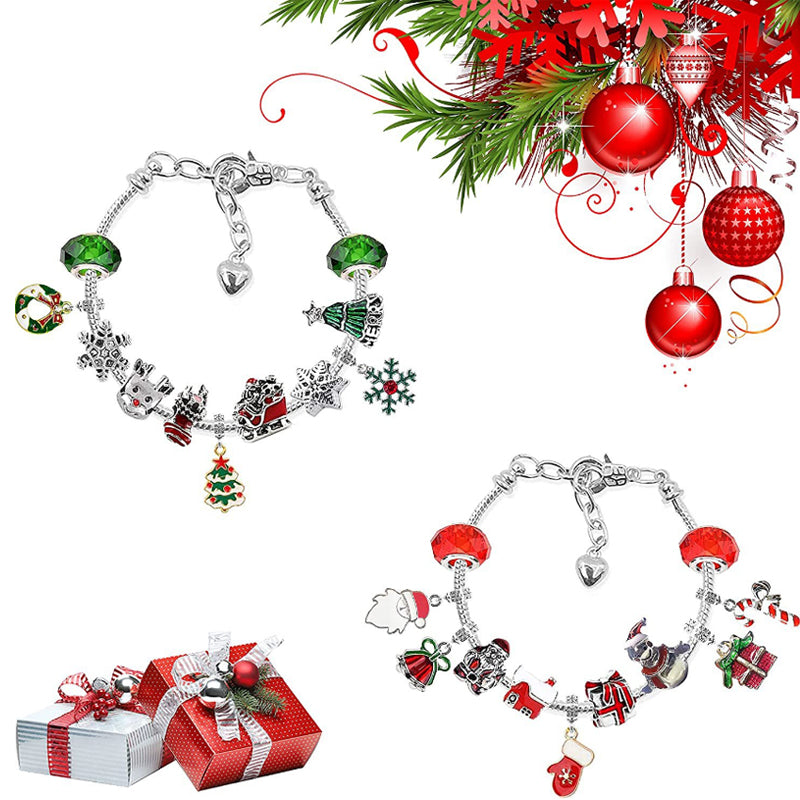 24 Tage Countdown-Kalender DIY Weihnachten Adventskalender Armbänder Set-3