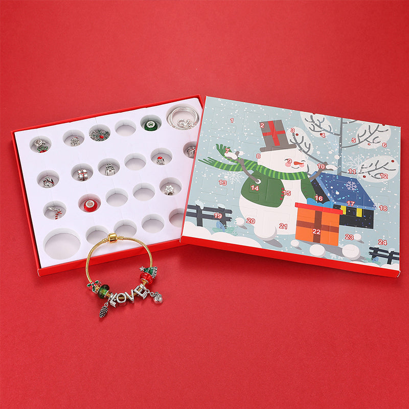 24 Tage Countdown-Kalender DIY Weihnachten Adventskalender Armbänder Set-6