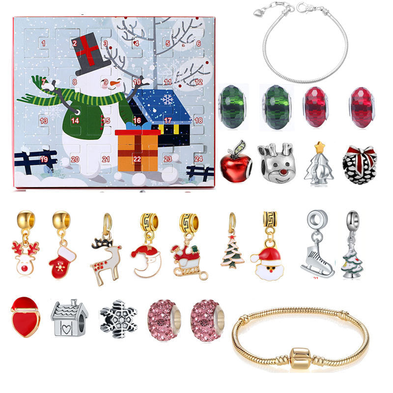 24 Tage Countdown-Kalender DIY Weihnachten Adventskalender Armbänder Set-12