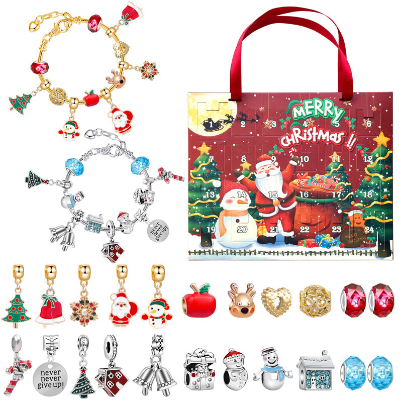 24 Tage Countdown-Kalender DIY Weihnachten Adventskalender Armbänder Set-15